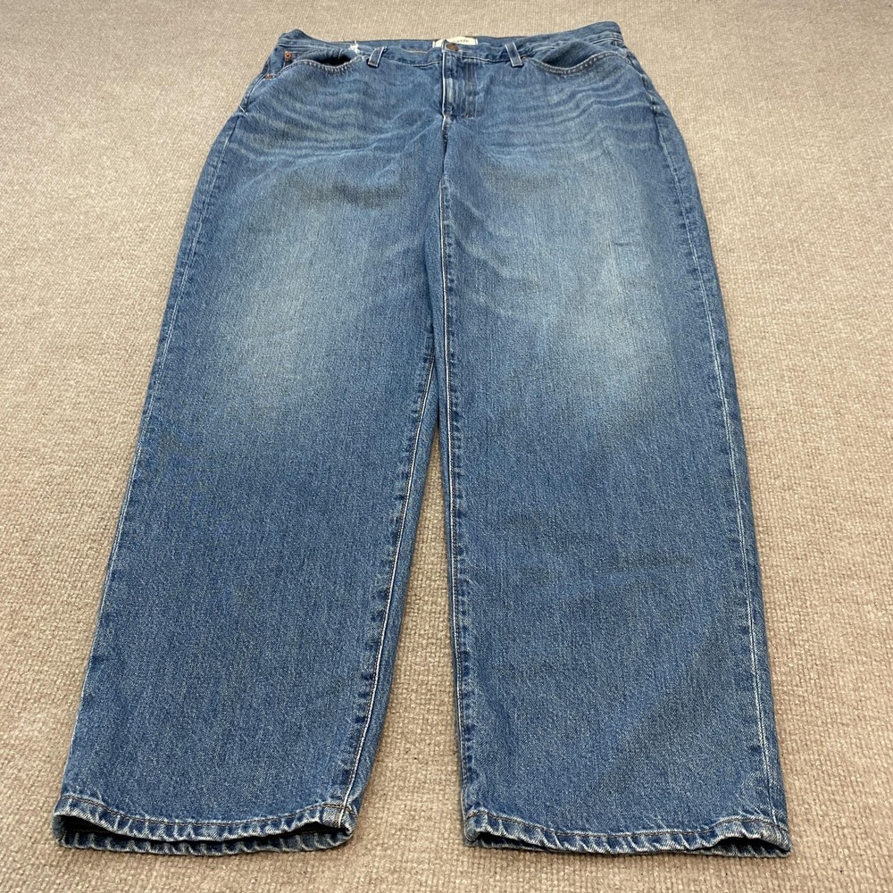 Madewell The Slouchy Boyjean Boyfriend Jeans Womens 31 Blue Fits 36x30 High Rise